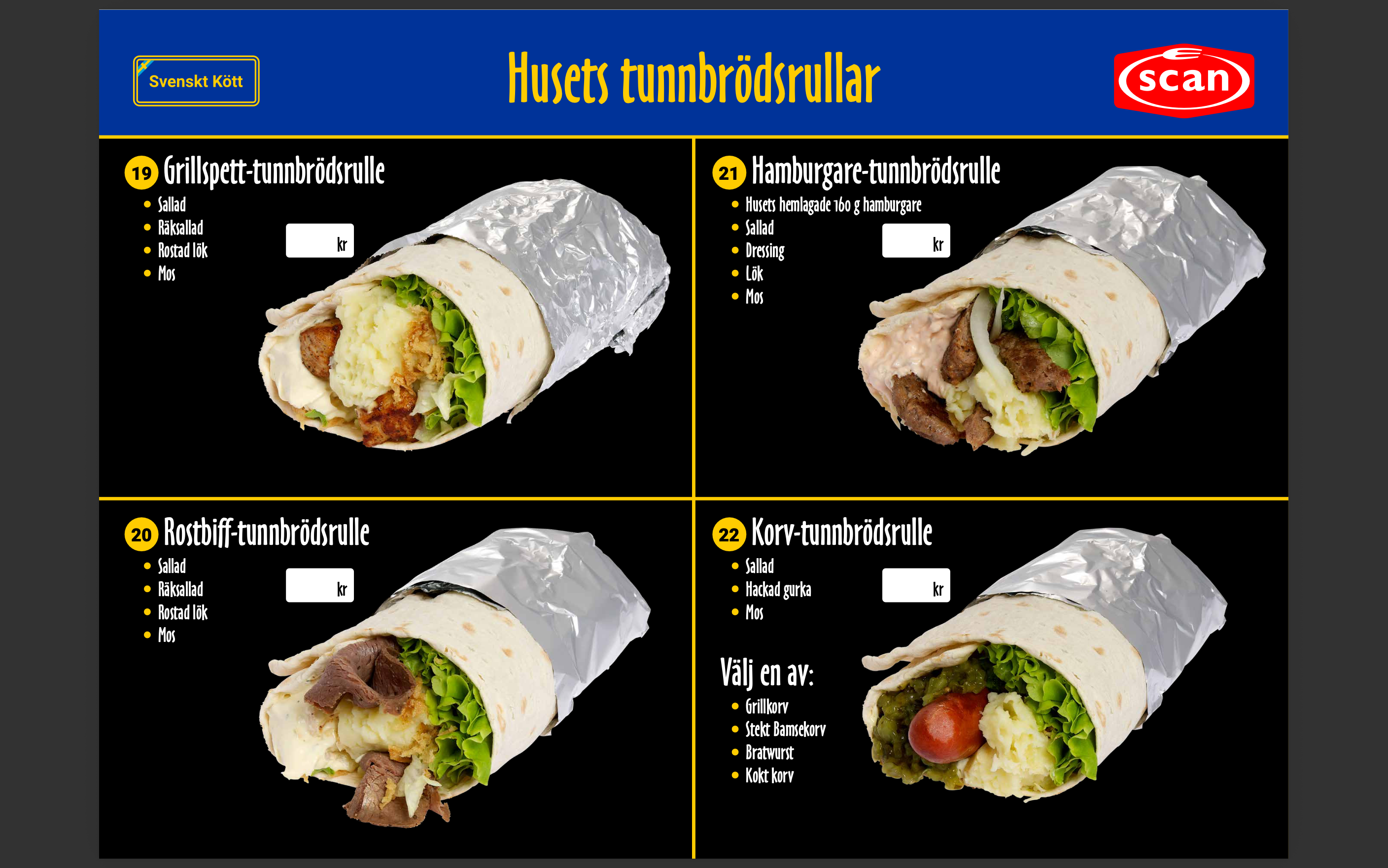 Chicken and meat wrap isolated white background.